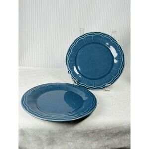 Euro Ceramica Portugal Blue Ceramic Dinner Plate Glossy Round 6"
